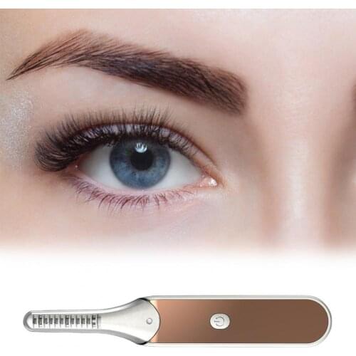 Quick Heating Electric Eyelash Curler Long Battery Life ABS Valentine Gifts Heated Eyelash Curler Comb Makeup Tool