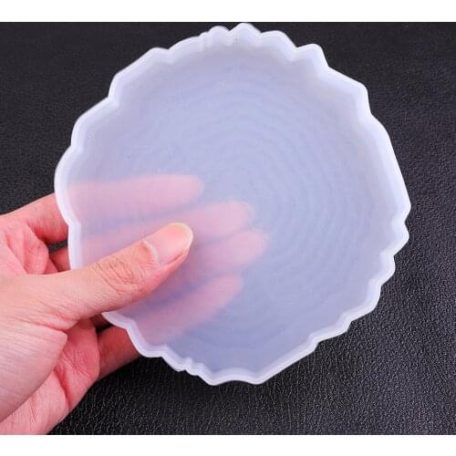 Agate Crystal Coasters Resin Slice Casting Mold Silicone Jewelry Making UV Epoxy Mould Craft Tools For Family Gathering Party