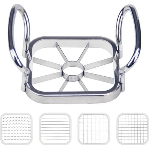 Kitchen Gadgets Stainless Steel Vegetable Fruit Cutter Shredders Multifunction Potato Chips Apple Pear French Fries Cutter