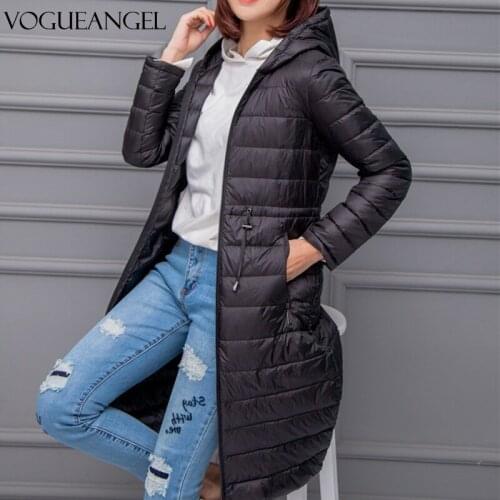 Duck Down Jacket Women Winter 2021 Outerwear Coats Female Long Casual Light Ultra Thin Warm Down Jacket Brand