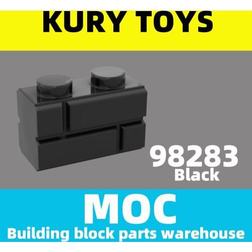 Kury Toys DIY MOC For 98283 100pcs Building block parts For Modified 1 x 2 with Masonry Profile (Brick Profile) for brick toys