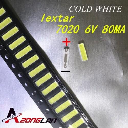 Lextar LED Backlight 1W 7020 6V Cool white 80LM LCD Backlight for TV Application TV LEXTAR 500PCS