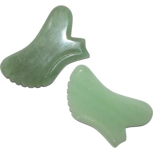 Jade Guasha Scraping Massage Board, Real Jade Gua Sha Facial Skin Care Tools, Green Aventurine Guasha Stone Massage Sticks
