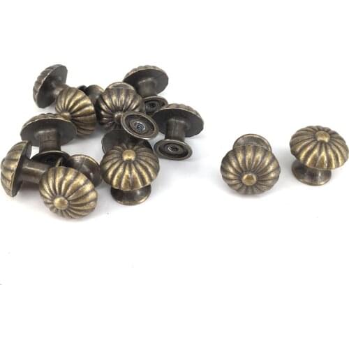10pcs vintage style 18*17MM mini dresser drawer pulls handles Antique Wooden box Dressing Box Jewelry boxes Small knobs