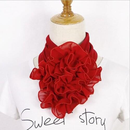 Fashion Solid Color Floral Collar Scarf Luxury Brand Scarf Women Winter Neckerchief Ring Scarves Head Hijab Scarfs For Ladies