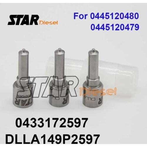 Nozzle Tip DLLA149P2597 0433172597 Auto Diesel Parts Spray DLLA 149 P 2597 Fuel Injector Nozzle Spray 0445120480 0445120479