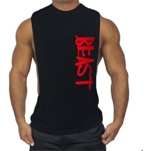 2021 New Style Tank Tops Gym Men Muscle Sleeveless Tee Top Bodybuilding Sport Fitness Undershirt Fitness Stringer Vest workout