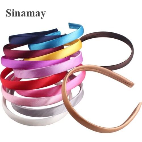 Candy Colors Solid Satin Headband for Women Girls 15 mm Width Hairband Fancy Hair Accessories Hair Hoop Headwear For Ladies
