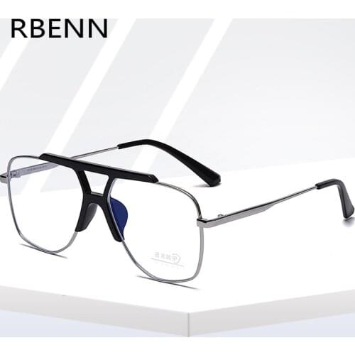 RBENN BRAND DESIGN 2021 New Anti Blue Light Glasses Men Women Fashion Metal Frame Blue Light Blocking Computer Eyeglasses UV400