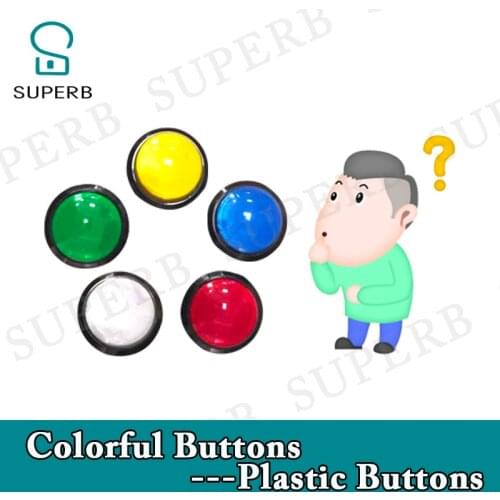 Superb escape room game props colorful button prop plastic buttons press buttons in right sequence to run out secret room