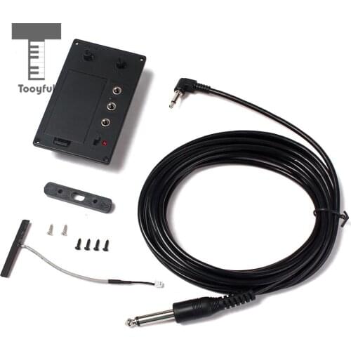 Durable Violin Silent EQ Preamp Pickup with Plug Hole Cable Screws Piezo Set 4/4 Violin Parts DIY