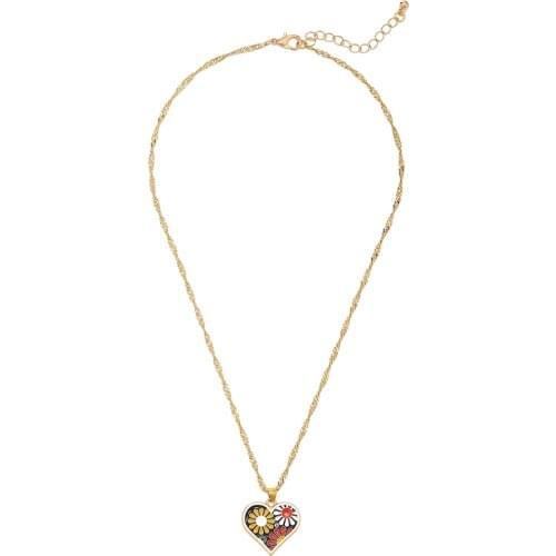VG 6YM The New Dripping Oil Heart-Shaped Pendant Necklace Fashion Womens Birthday Present Necklace Jewelry Dropshipping Gifts