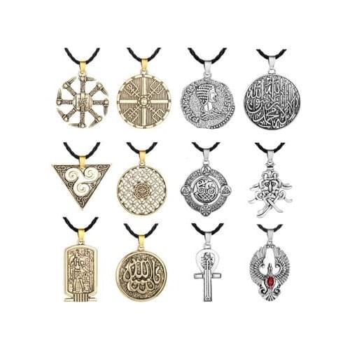 WANGAIYAO new retro mens slavic triangle pendant necklace fashion personality wild trendy jewelry commemoration day Valentines