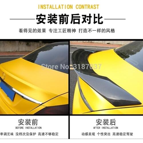 For W205 C Class C180 C200 C220 C250 C300 C350 C400 C63 2Doors 4 Doors R Style Carbon Fiber Rear Wing Spoiler Car accessories