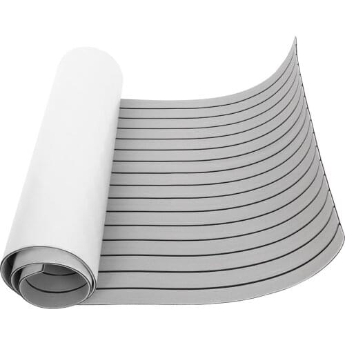 2400x900x6mm Gray EVA Teak Decking Sheet Boat Flooring Fit for Yacht Self-Adhesive Foam Marine Flooring Faux Boat Decking