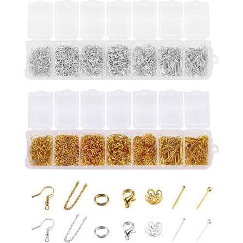 420pcs Earring Making Supplies Lobster Clasps Hooks Extender Chain Tool