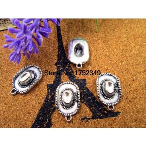 75pcs-- Cowboy Hat Charms, Antique Tibetan Silver Tone 3 D Cowboy Hat Charm pendants 23x13x6mm