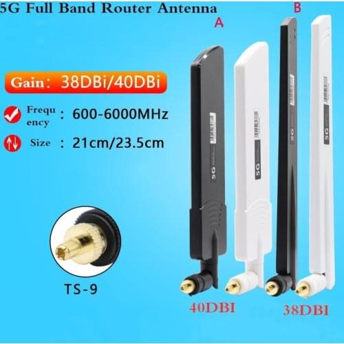 High Gain 40/38DBI 5G CPE Pro Router Antenna Flexible Fold Full Band Antenna SMA Interface For Huawei B311 5E773 Portable WIFI