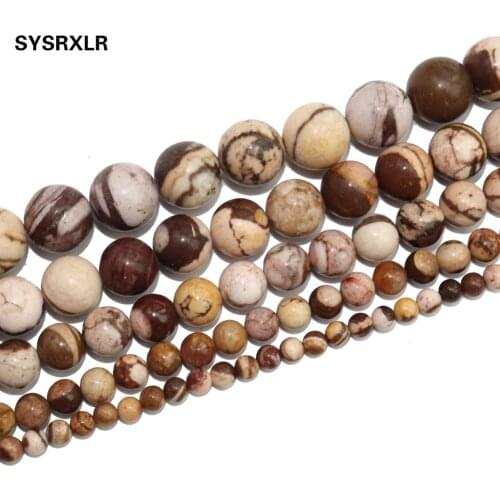 Free Shipping Natural Stone Australia Zebra Jaspers Stone Beads For Jewelry Making Diy Bracelet Necklace Material 4/6/8/10/12 MM