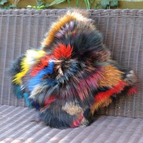 CX-D-107 Cheapest Assoeted Color American Fashion Real Fox Fur Pillow Cases