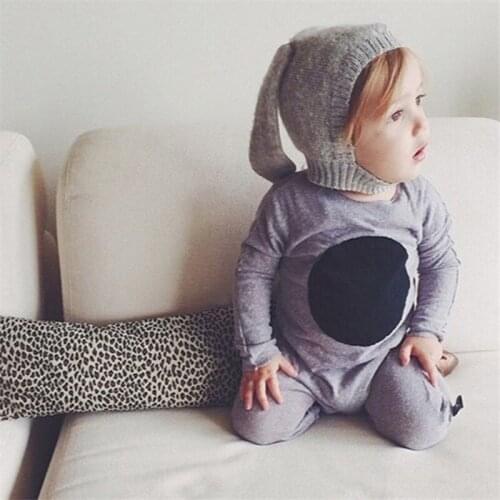 Kids Children Skullies Beanies Hat Cap 2019 Fall Winter Solid Wool Knitted Rabbit Ear Warm Boy Girl Fashion Accessories-XMC