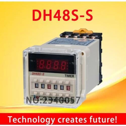 DH48S-S AC 110V repeat cycle SPDT time relay with socket DH48S series 110VAC delay timer with base