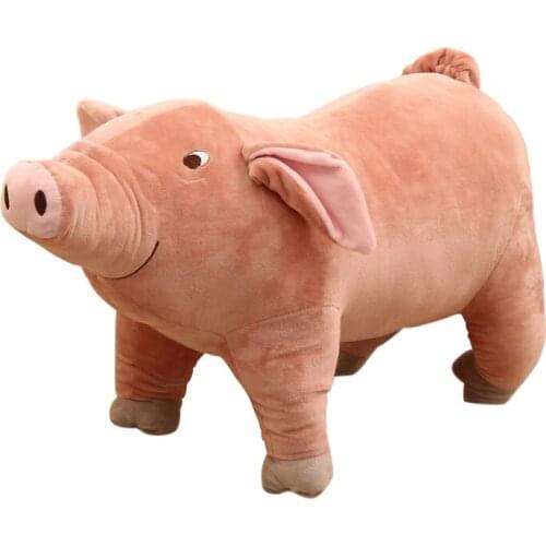 Dorimytrader Pop Lovely Big 60cm Soft Emulational Animal Piggy Plush Toy 24'' Giant Stuffed Cartoon Pigs Doll Baby Gift DY60543