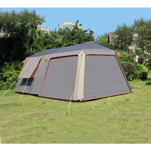 5-12 People 500*300*210CM 2 Bedrooms 1 Living Room Tents Outdoor Camping Double-Layer Rainproof Self-Driving Tienda De Campaña