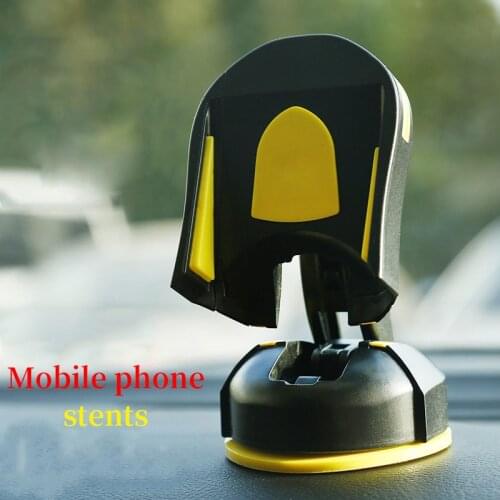 Earldom Car Cell Phone Holder Vehicle Foldable Mobile Phone Bracket Anti-Sliding Stand With Silicon Clip Dashboard Sucker Cup