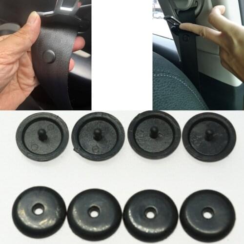 Youwinme 100pcs Safety Seat Belt Stopper Clip Protecter Auto Spacing Limit Buckle Clip Retainer Safety Seatbelt Stop Button