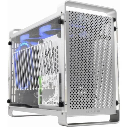 G5 plus aluminum itx case sfx-l power 2080 single display A4 side transparent mini case