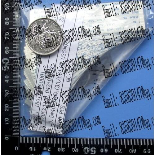 Flexible Flat Cable FFC 0.5pitch-40pin-75mm coplanar A-type ROHS for TTL LCD DVD Computer