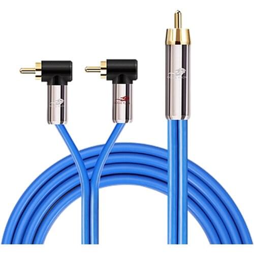 Hifi RCA to Dual RCA Male Audio Cable for Mixer Console Amplifier Speaker DVD TV Home Stereo Systems 2RCA Y Splitter Cords