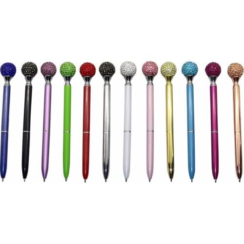 Kawaii Crystal Ball Ballpoint pen Colorful 14 colors Black / Blue Refill Creative Novel Student Gift & Office Stationery