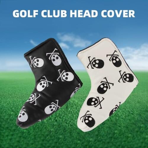 Golf putter cap cover Ball head protection cover L-shaped club cover L-shaped skull head cover