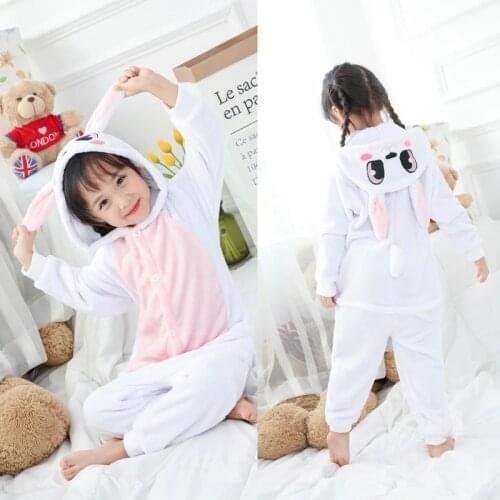 Halloween Costume Anime Cosplay Kigurumi unicorn Stitch Onesie Spider Girls Jumpsuit warm Hooded Pajamas For Kids Children 4-10Y