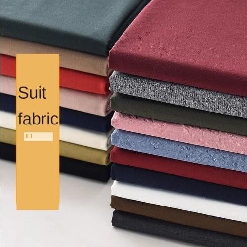Suit Fabric Anti-wrinkle Solid Color Uniform Fabrics Fashion Pants Dress Skirt for Sewing Brocade Polyester Black Blue White