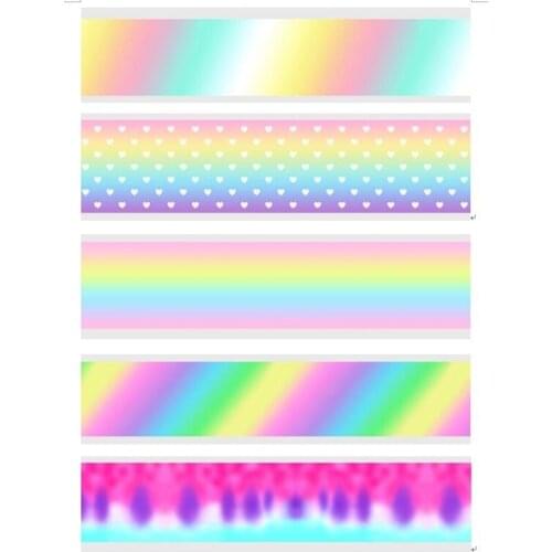 Q&N ribbon 50Yards 16mm 22mm 25mm 38mm 75mm Gradient Grosgrain/FOE Ribbons for DIY Bow Craft Wedding Christmas Party Decoration