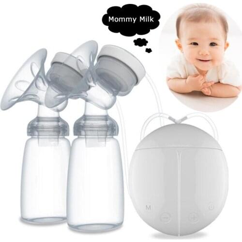 Breast Pumps Powerful Double Intelligent Microcomputer USB Electric Breast Pump With Milk Bottle Bilateral Sucking Milk Suckers