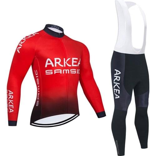 Autumn/Apring 2021 Pro Team ARKEA Cycling Jersey 9D Set MTB France Bicycle Clothing Bike Clothes Mens France Long Cycling Wear