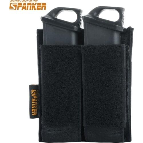 EXCELLENT ELITE SPANKER Tactical Open Top Double Pistol Mag Pouch for Glock M1911 92F Magazines 40mm Grenade