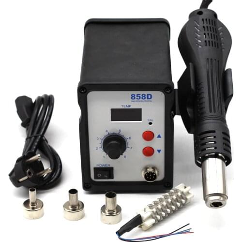 Heat Gun Hot Air Gun SMD BGA Rework Soldering Station Industrial Hair Dryer Heat Blower Desoldering Welding Tool 858D 220V