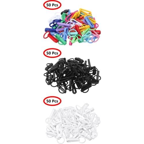 50Pcs Plastic Clamps Key Chain Ring Clasps Snap Hook Buckles Small Connector Hooks for Pet Collar Backpack Keychain DIY Crafts