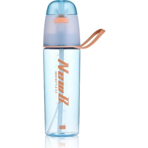 Portable Spray Water Cup Multifunctional Portable Sports Plastic Cup Creative Gift Straw Cup
