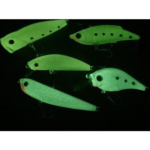 Luminous Baits Noctilucence Minnow Fishing Lures Topwater Bass Wobbler Bait Hard Artificial Fish Lures Fishing Tackle
