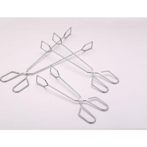 1PC 25 30 35CM Bread Meat Vegetable Clamp Tong Stainless Steel BBQ Barbecue Grilling Tong Outdoor Charcoal Scissor Tongs OK 0740