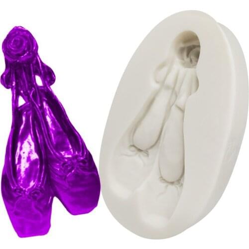 Ballet Shoes Fondant Silicone Mold for DIY Pastry Cupcake Dessert Lace Cake Decoration Kitchen Accessories Baking Tool