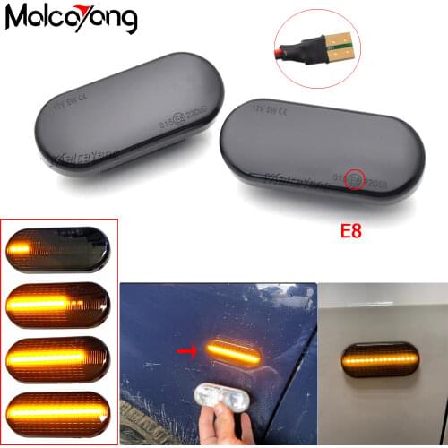 2PCS Led Dynamic Side Marker Turn Signal Light For Volkswagen VW Bora Golf 3 4 Passat 3BG Polo SB6 SEAT Ibiza Leon Skoda Ford
