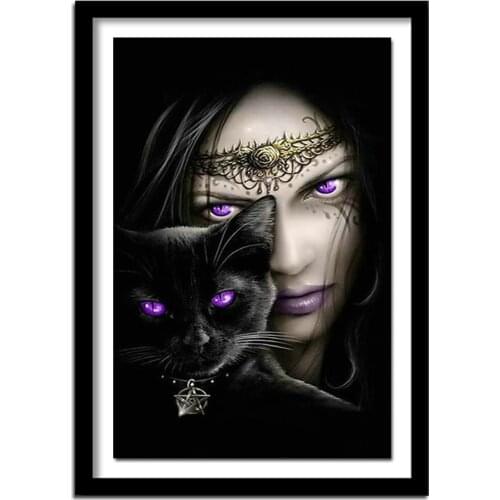 Dark gothic art 5d diamond painting Cross Stitch Diamond Pictures Living Room Diamond Embroidery Diamond Pai