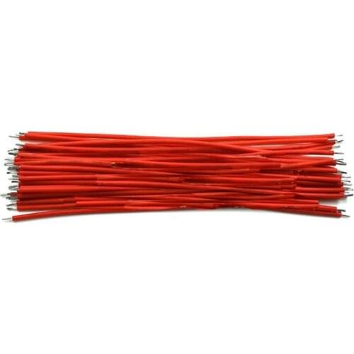 Top quality 1 set of red copper 30 pcs 24AWG 10CM red color wire electronic wire double head Tinned 10 * 4.2 * 4.2cm